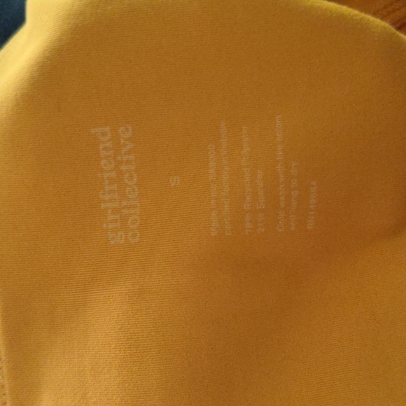 Girlfriend Collective Cropped High Rise Compressive Leggings Saddle Yellow - Picture 4 of 4